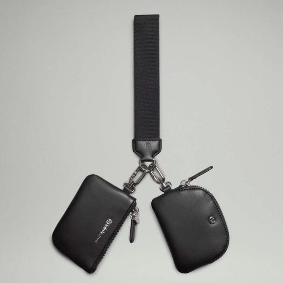 lululemon athletica Accessories - NWT Lululemon Dual Pouch Wristlet *Leather Alternative
Black / Silver